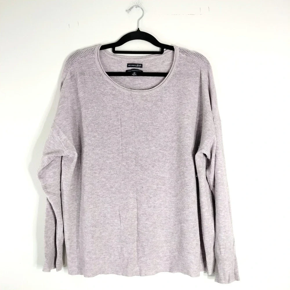 American Eagle Lavender Sweater; Ahh-mazingly Soft, Knit, Crewneck, XXL
